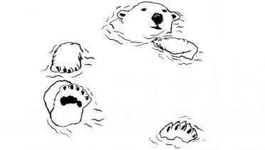 Klimakolumne Eisbär Illustration