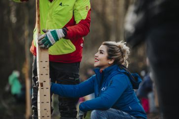Die Stadtwerke Karlsruhe Baumpflanzaktion