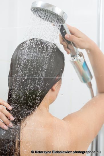 Beauty woman under shower