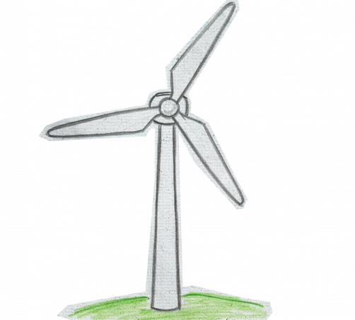 Das Windrad ist eine unerschöpfliche Energiequelle