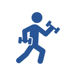 Fitness Bewegung als Icon dargestellt