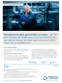 Faktenblatt Fernwärme-Hausanschluss