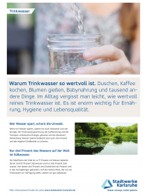 Warum Trinkwasser so wertvoll ist