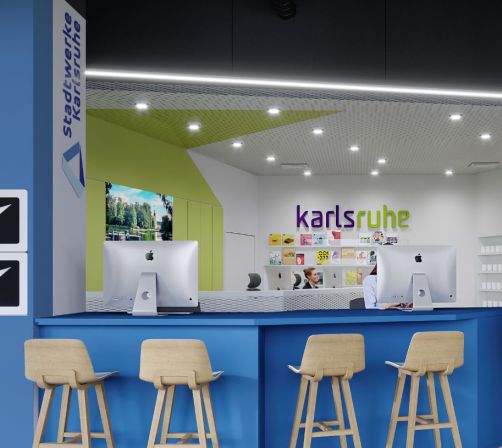 Counter der Stadtwerke Karlsruhe