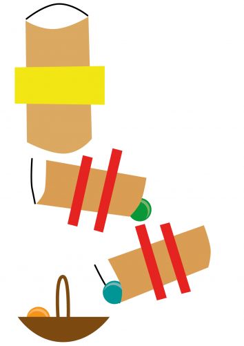 Bastelanleitung Murmelbahn Schritt 3