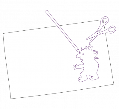 Bastelanleitung Schattentheater Schritt 1