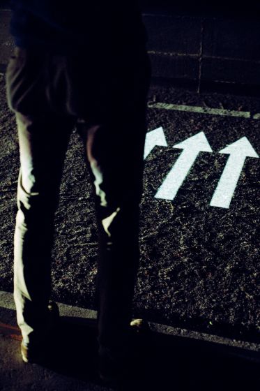 Lichtprojektion auf dem Boden