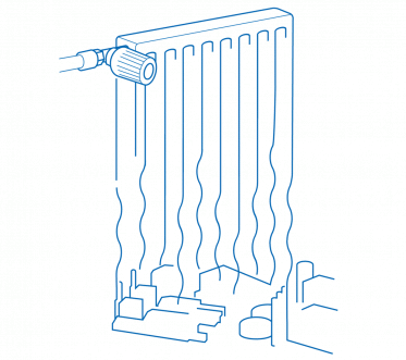 Illustration Heizung / Stadt