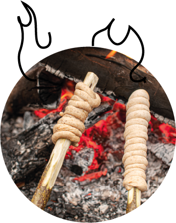 Foto Stockbrot über Glut