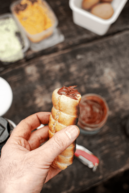 Stockbrot mit Schokocreme