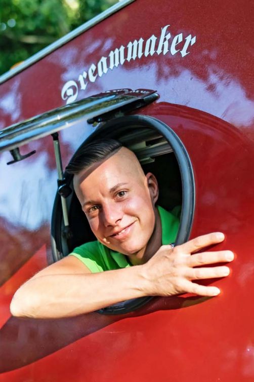 Rocco Trunz ist der Betriebsleiter des Platzes – er lebt und liebt das Campen.