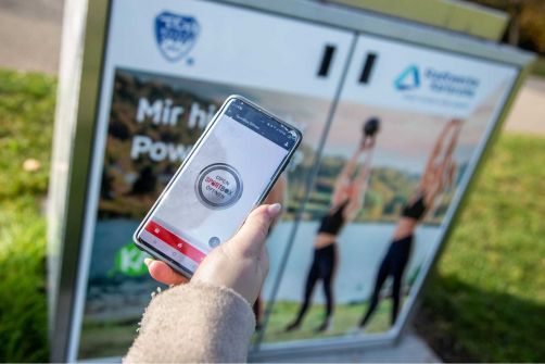 Sport-Box-App auf einem Smartphone