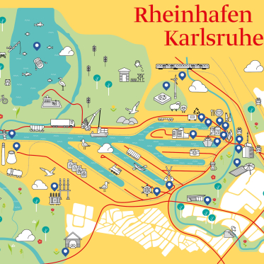 Schaubild Rheinhafen Karlsruhe