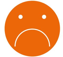 trauriger orangener Smiley