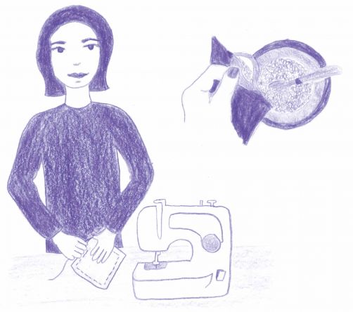 Illustration eines Wärmekissens