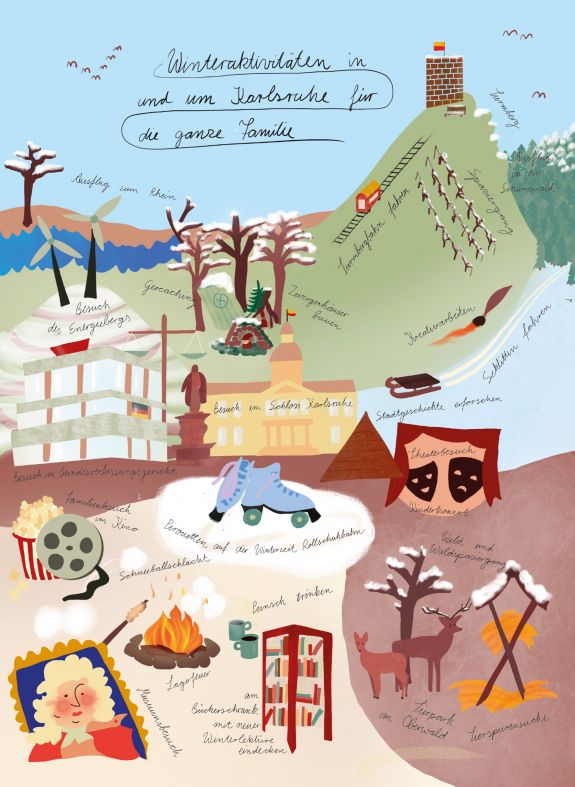 Mit diesen Ideen und Tipps für die ganze Familie wird jeder Tag im Winter in und um Karlsruhe herum zum spannenden Erlebnis.