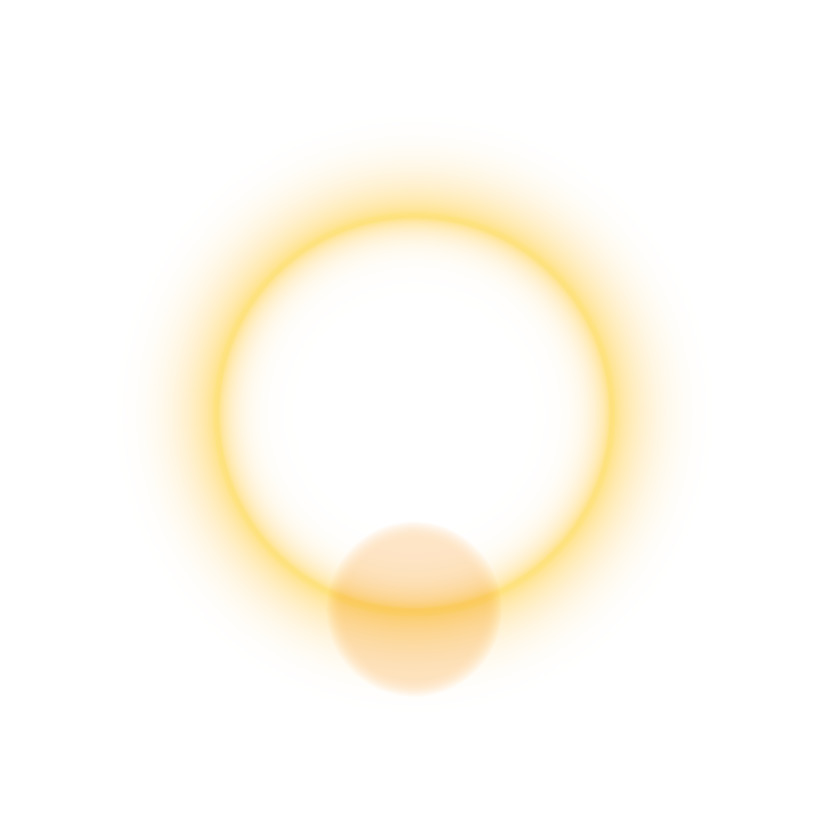 Sonnenillustration mit gelben Kreis