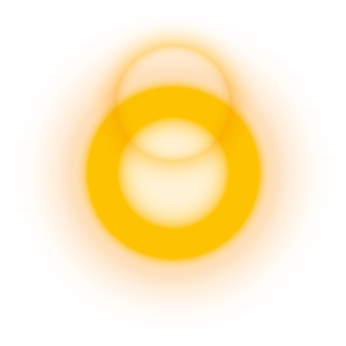 Sonnenillustration mit dickem gelben Kreis