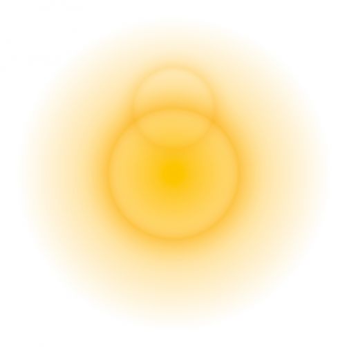 Sonnenillustration mit gelben Kreis
