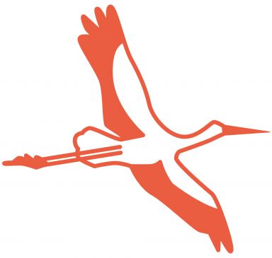 Illustration von einem Storch