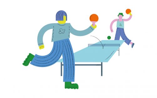 Illustration Tischtennisspieler