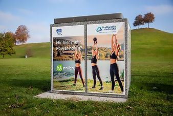 Werbekampagne für Sportboxen der Stadtwerke Karlsruhe