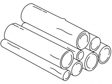 Illustration von einem Holzstapel