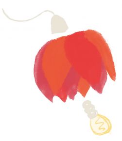 Illustration einer Blumenlampe