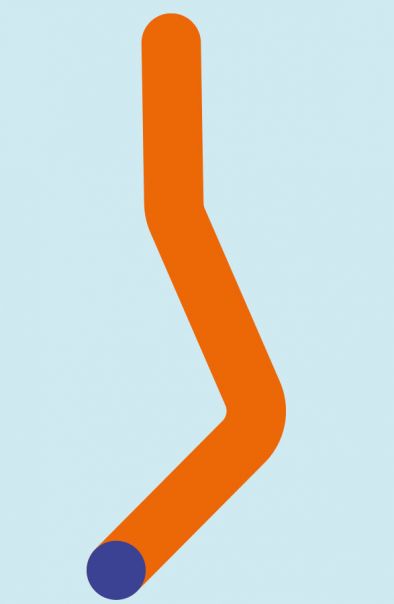Ziellauf minimalistische Linienillustration