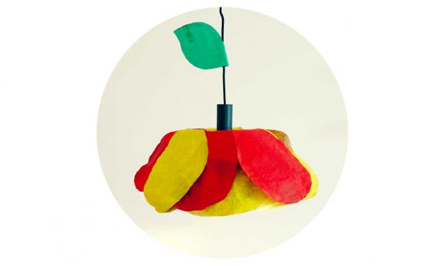 Foto einer Blumenlampe