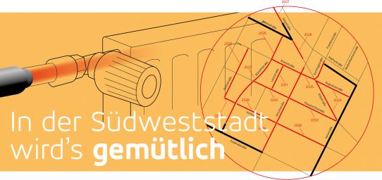 Fernwärmeausbau in der Südweststadt Grafik Netz
