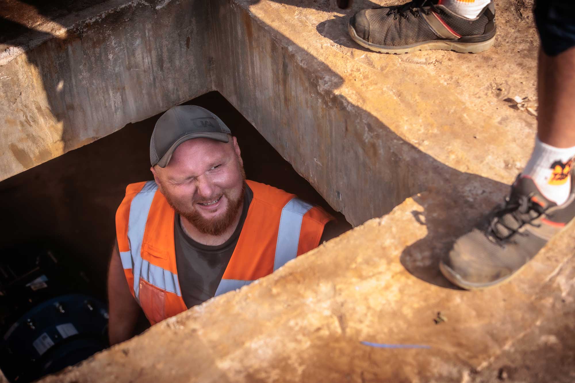 Jan Filipoviç arbeitet für die Firma Primus Line, die die Arbeiten für die Stadtwerke-Netzservicegesellschaft ausführt.