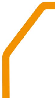 Illustration orangener Strich