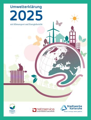 Cover Umwelterklärung 2025 Stadtwerke Karlsruhe