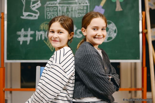 Kinder-Interviewerinnen Emma und Maya für die Stadtwerke Karlsruhe