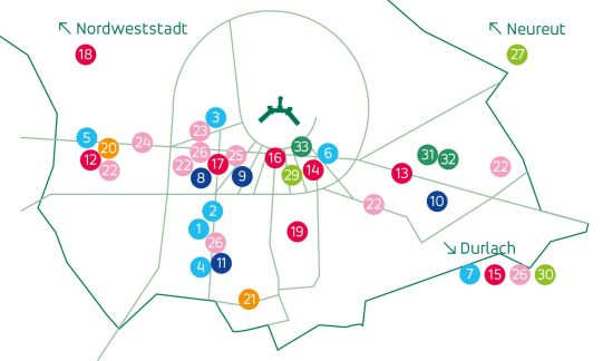 Karte Karlsruhe