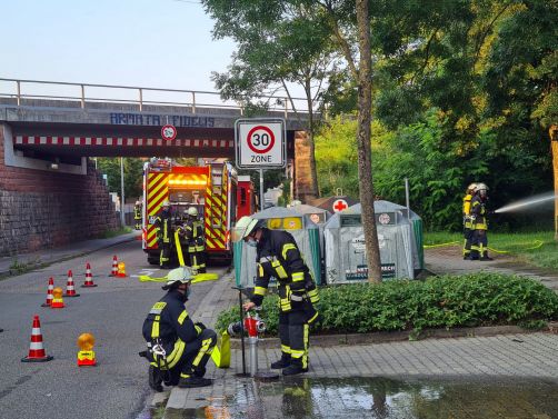Übung der Feuerwehr Karlsruhe