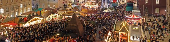 Christkindlesmarkt Karlsruhe von oben