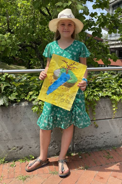 Siegerin des Malwettbewerbs 2022 ist die zehnjährige Juliana Steiner der Grundschule Daxlanden.