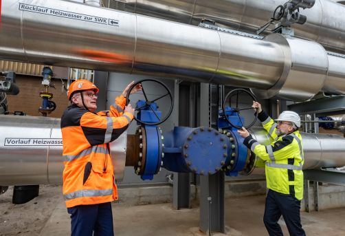 Verteilststation bei der Papierfabrik Schwarz Produktion Maxau (ehemals Stora Enso)