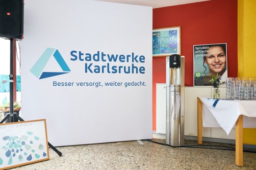 Der Trinkwassersprudler in der Südschule Neureut.