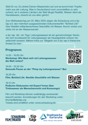 Stadtwerke beteiligen sich an Weltwassertag