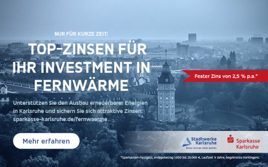 Spareinlage Sparkasse Karlsruhe / Stadtwerke Karlsruhe