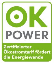 Siegel OK Power zertifizierter Ökostromtarif