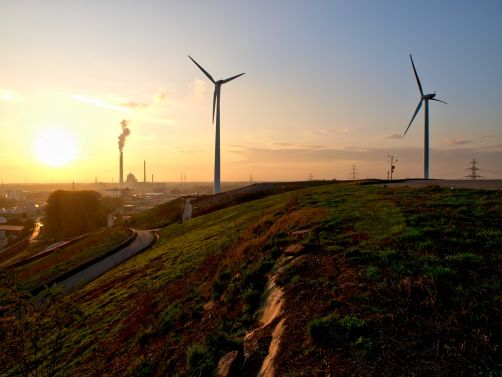 Energieberg im Westen der Stadt
