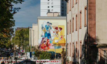 Neues Mural am Oststadtkreisel macht Karlsruhes Energiewende sichtbar